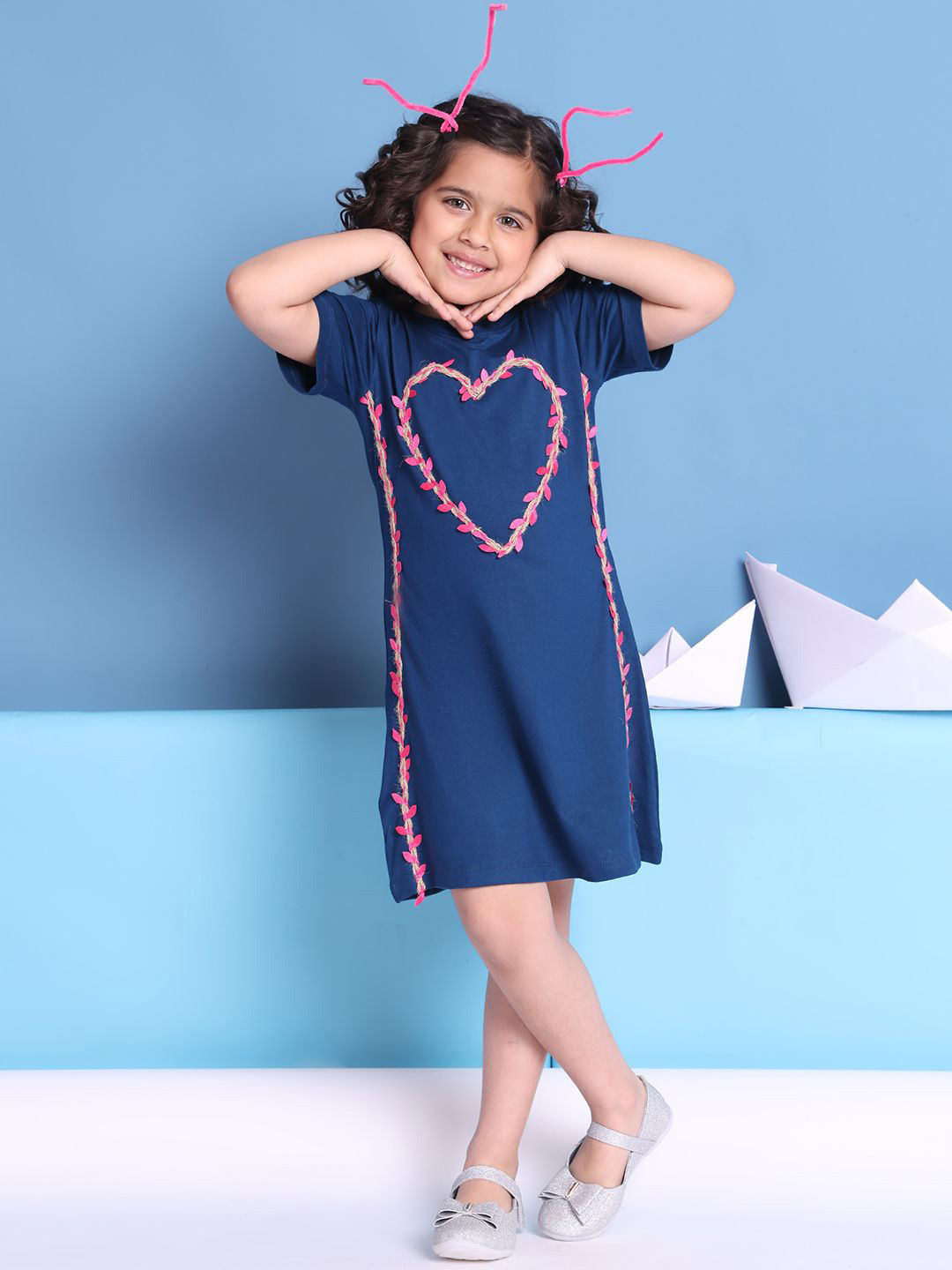 Baawri Gils Solid A-Line Dress