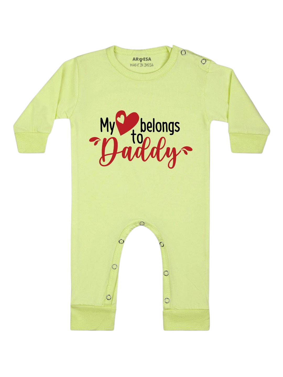 Arvesa My Heart Belong to Daddy Printed Bodysuit