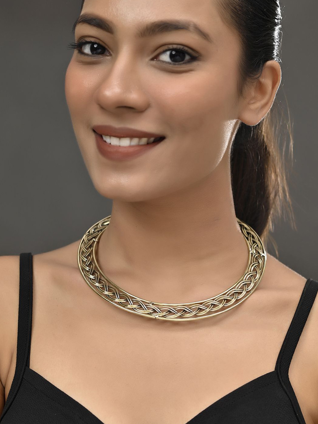 Silvermerc Designs Gold-Plated Braided Necklace