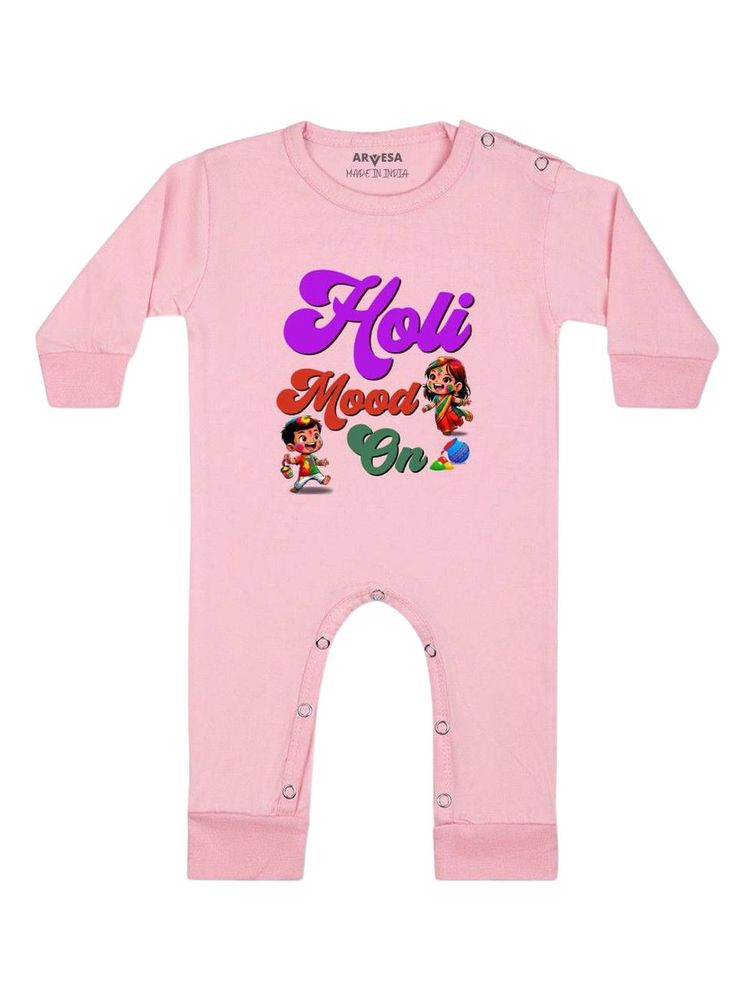 Arvesa Holi Mood On Printed Bodysuit