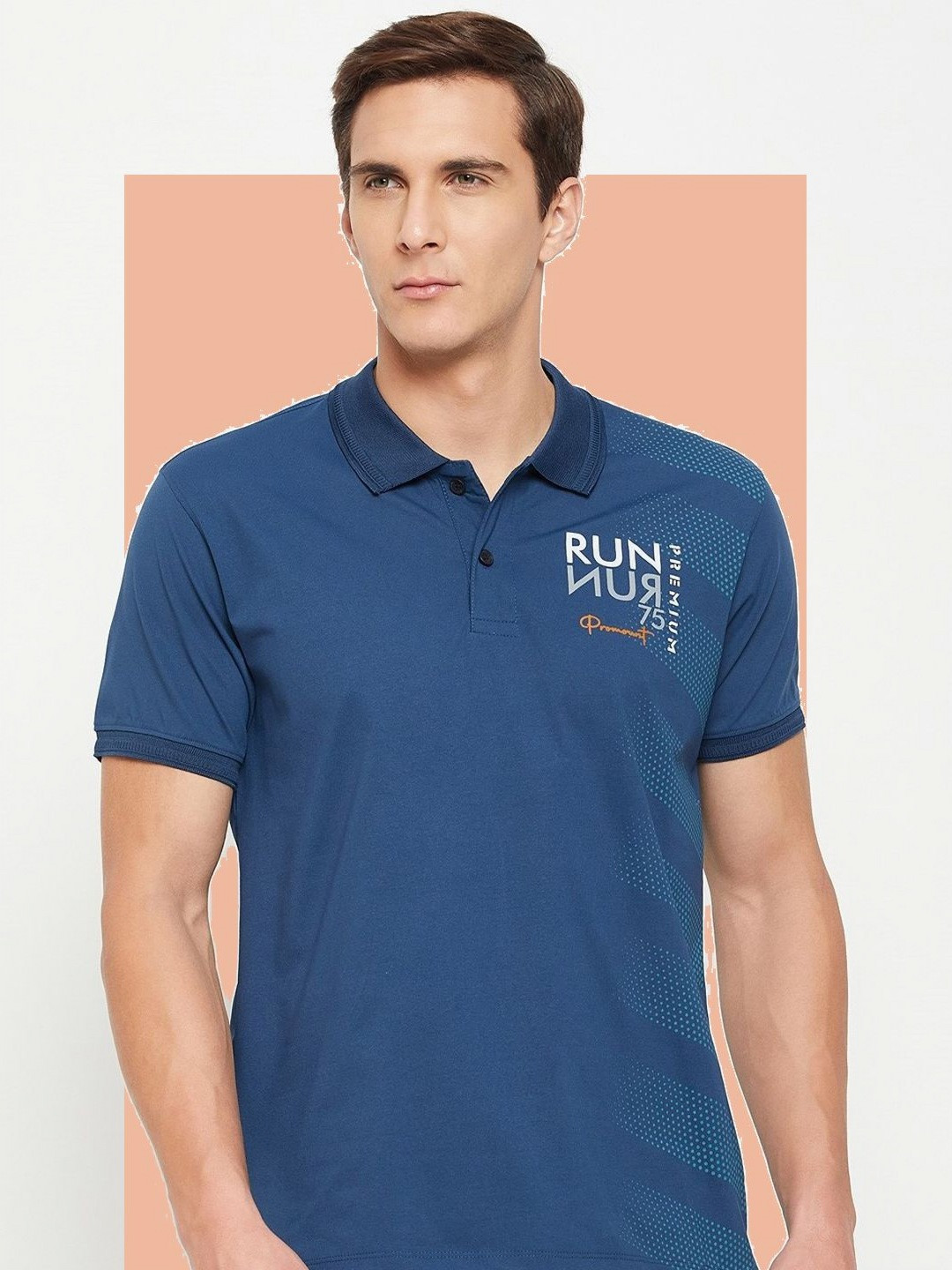 MOUNTAIN COLOURS Polo Collar Applique Regular Fit T-shirt