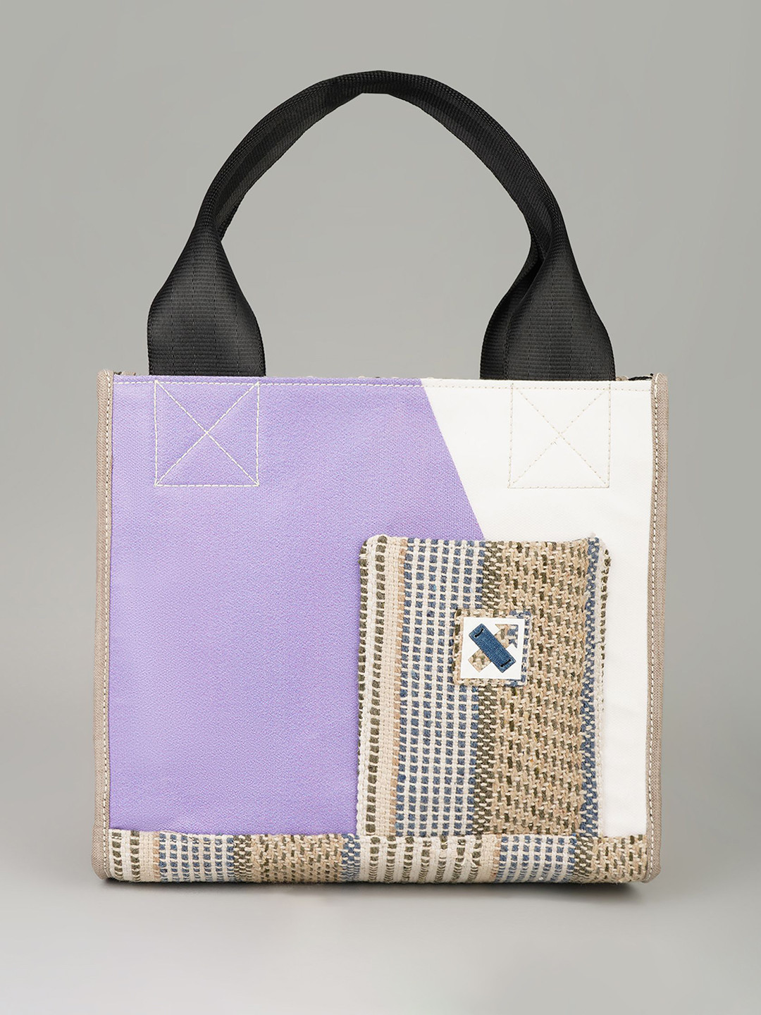 NO MORE Colourblocked Shopper Handheld Bag