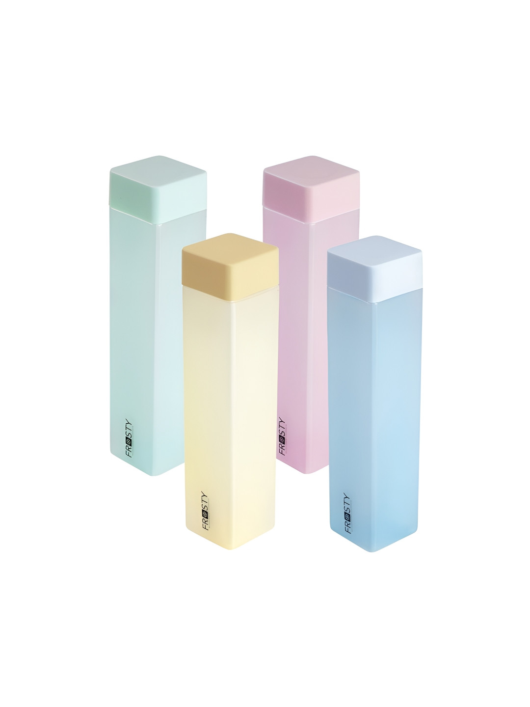 LUNYA FROSTY Blue Solid Plastic Spill Proof 4 Piece Water Bottle - 1L