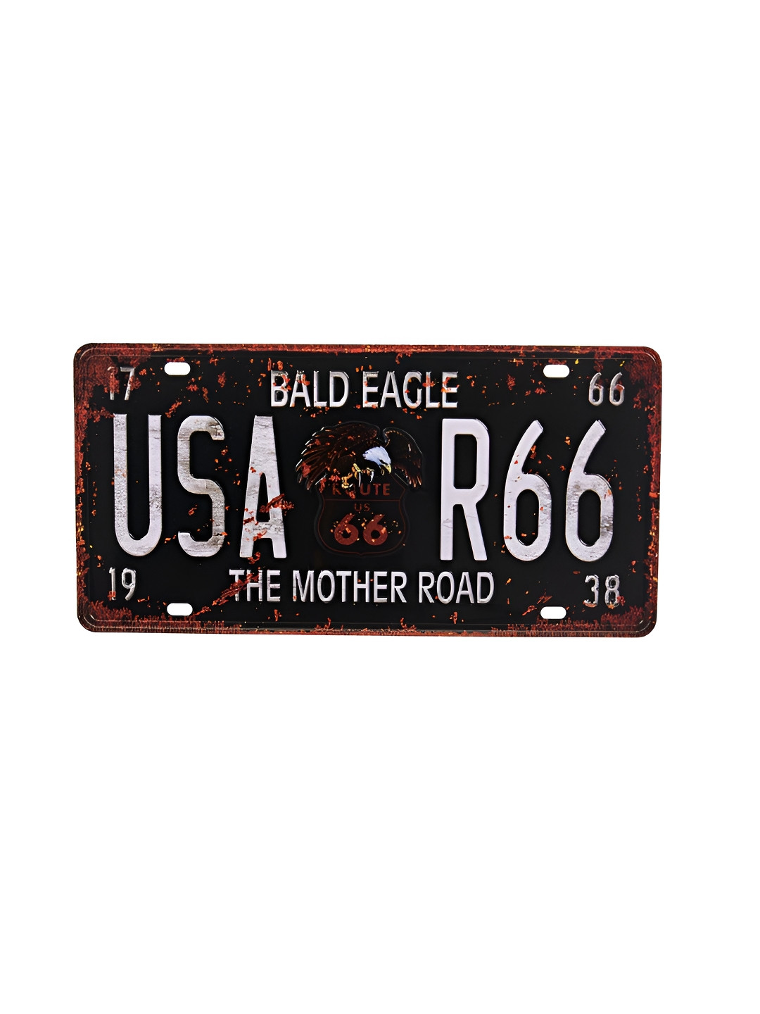 eazy wagon Number Plates wall sign - USA R66 Metal Rusty Hall Signs and Plaques-6In