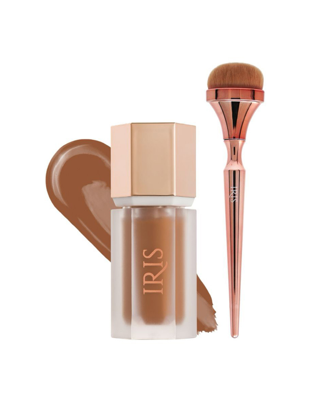 IRIS COSMETICS Set Of 2 So Chiseled Liquid Contour - 6 ml- Shes Toasted With Contour Brush