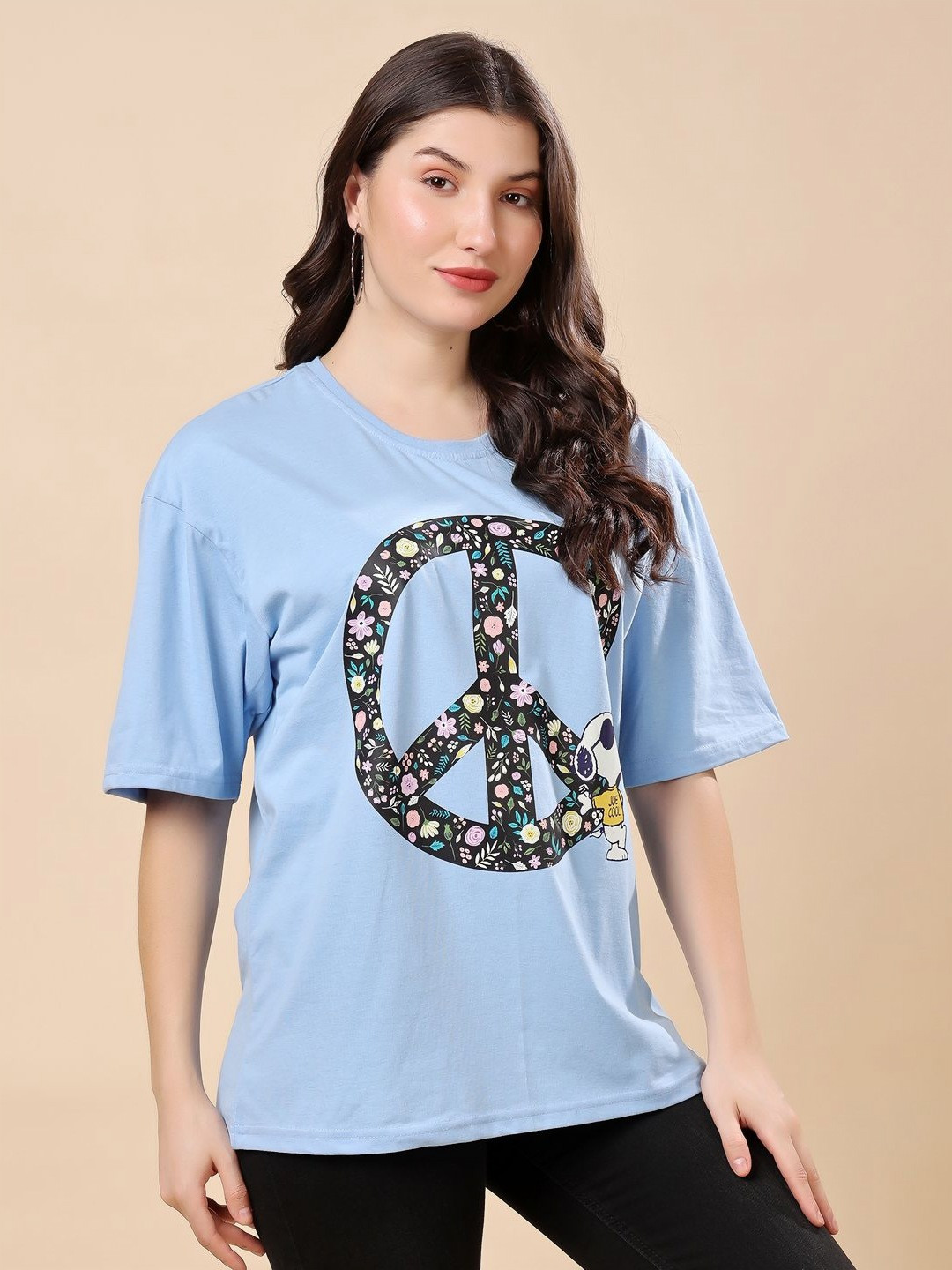 CORSICA Women X-Dry Soft Graphic Printed Round Neck Oversized T-shirt