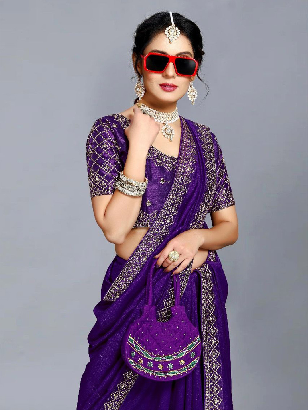 Dream Crushers Embroidered Mysore Silk Saree