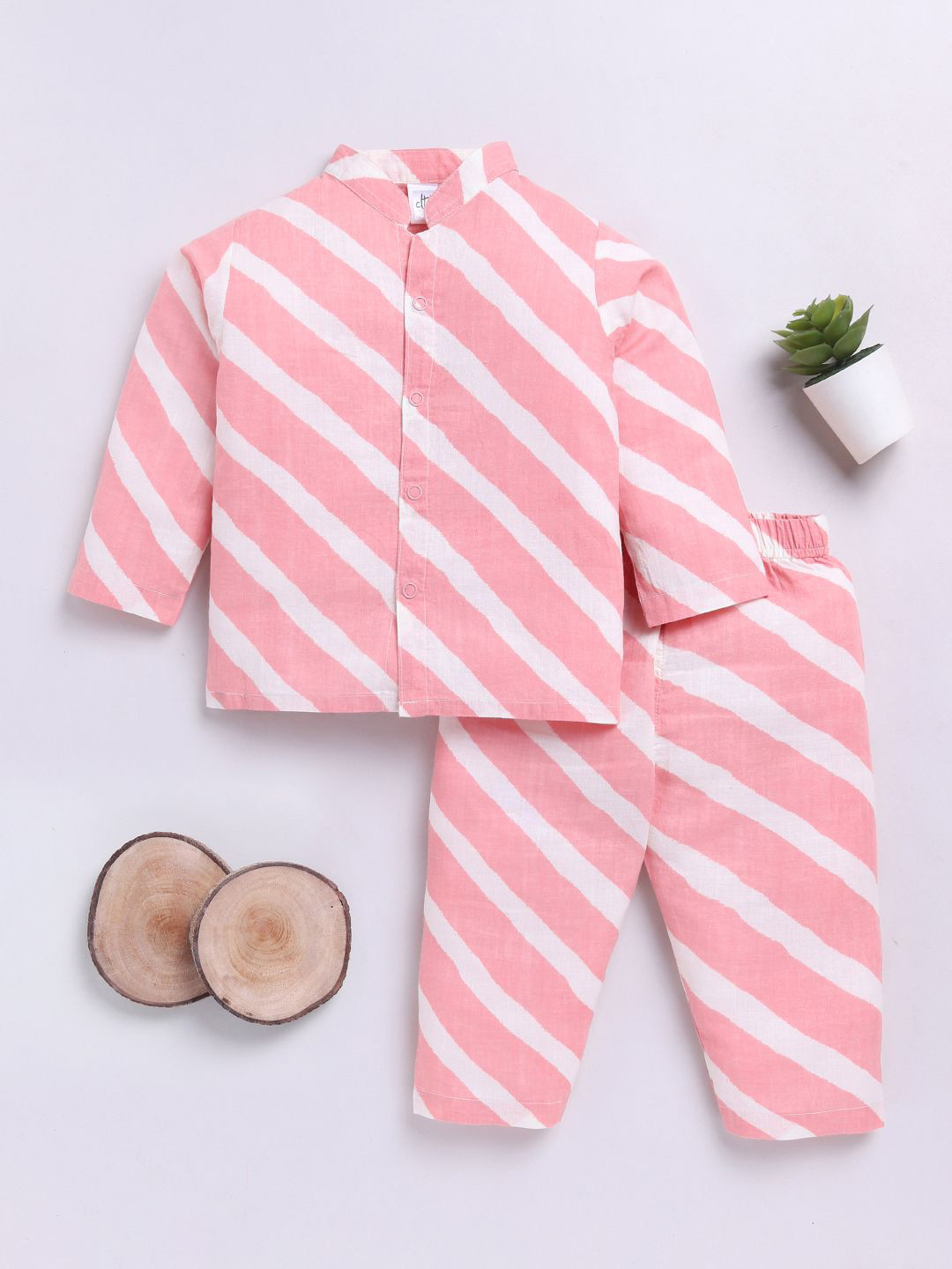 Clt.s Unisex Kids Full Sleeves Striped Nightwear Set