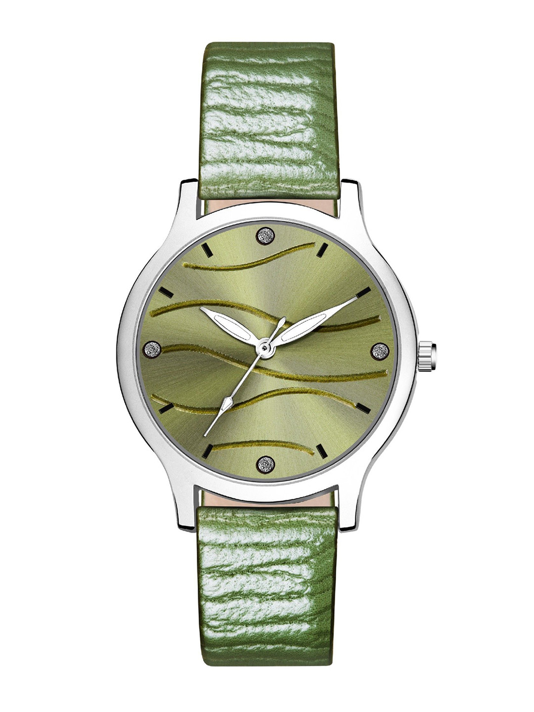 DOUBLERUN Women Leather Bracelet Style Straps Analogue Multi Function Watch H05NMT-388