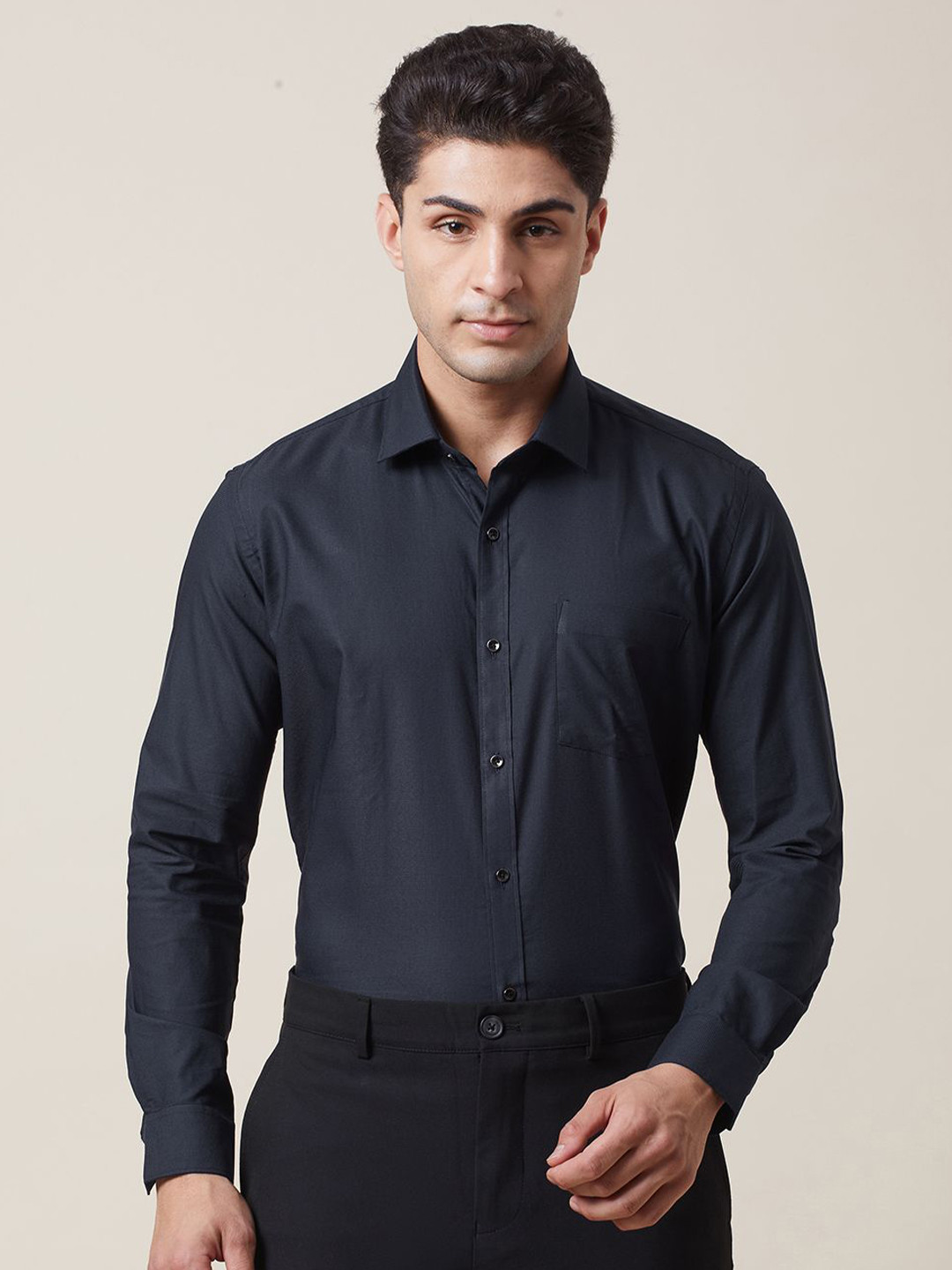 John Philips India Slim Spread Collar Formal Slim Fit Shirt