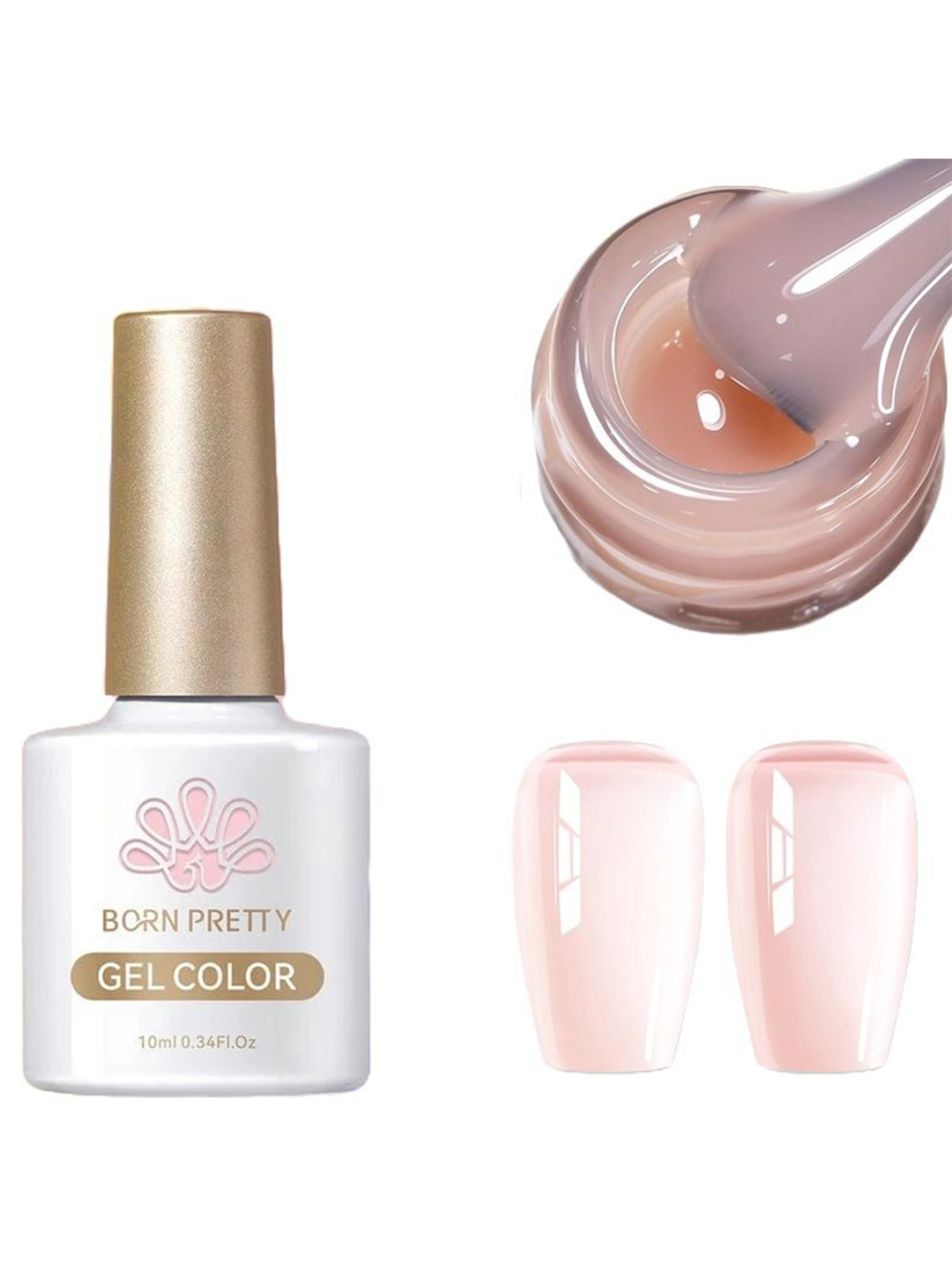 BORN PRETTY All Shine On Me Translucent Long Lasting Gel Nail Polish - 10 ml - JN077