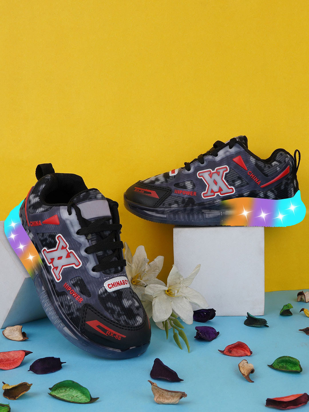 BAESD Kids Lightweight LED Lace-Ups Sneakers