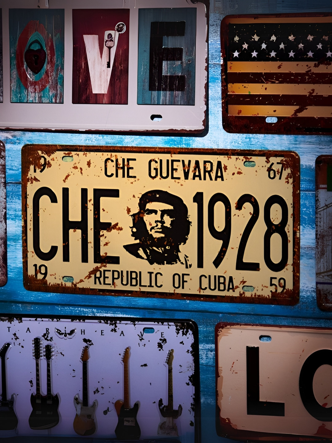 eazy wagon Beige & Black CHE 1928 Printed Wall HangingDecor