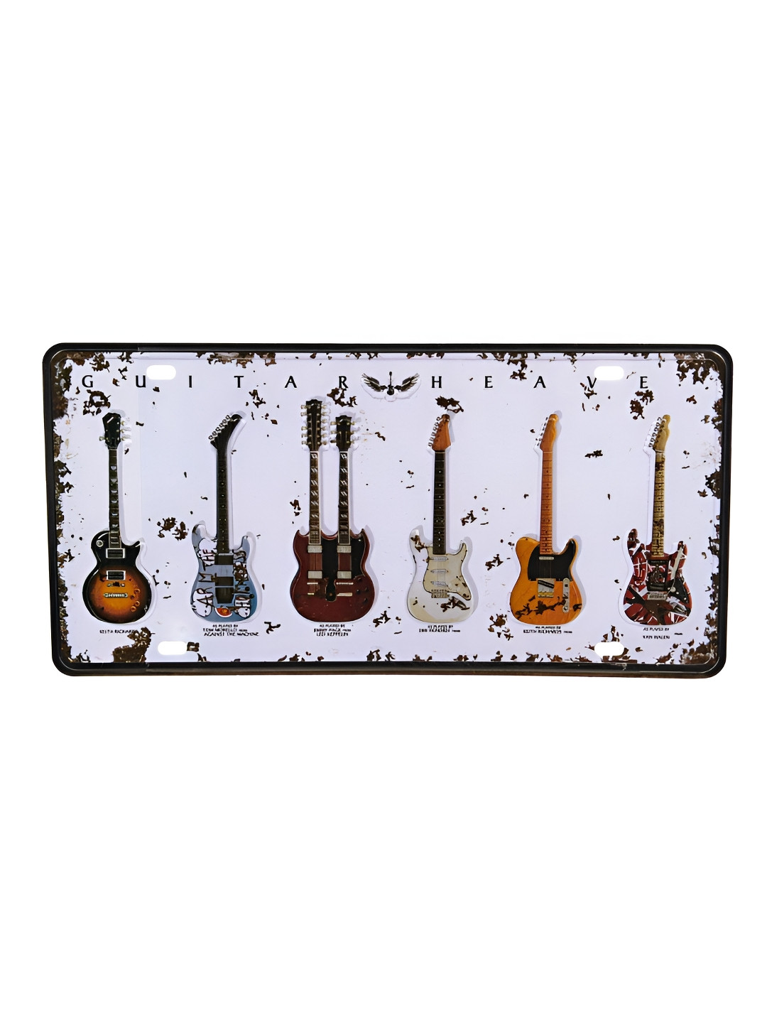 eazy wagon Number Plates wall sign - Guitar's Metal Rusty Hall Signs and Plaques-5.9In