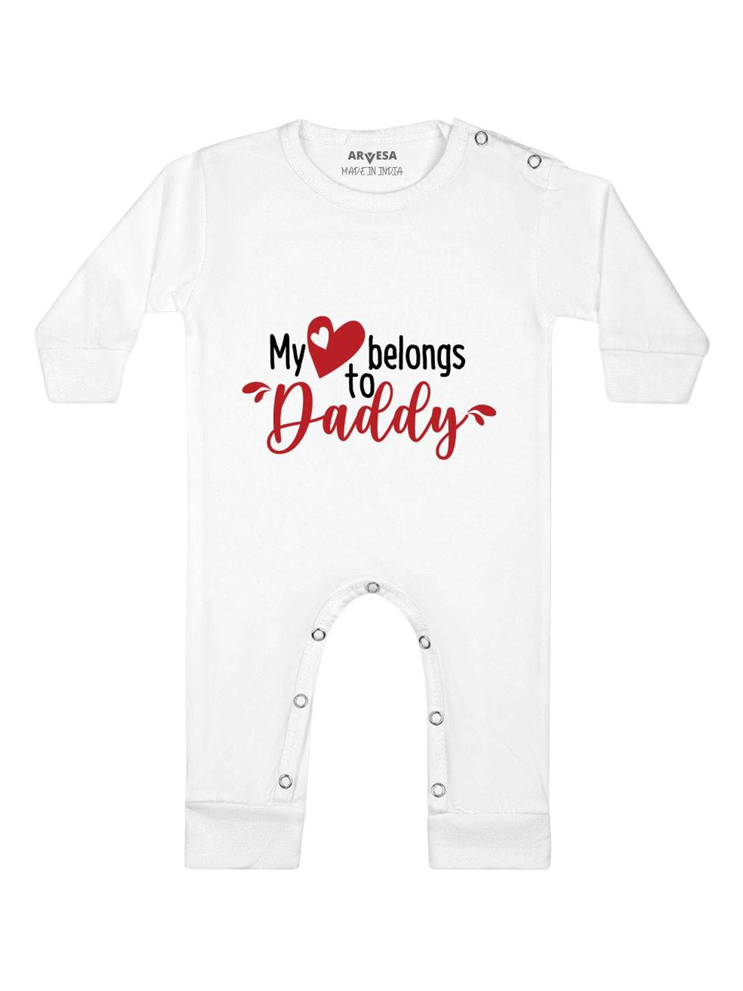 Arvesa My Heart Belong to Daddy Printed Bodysuit