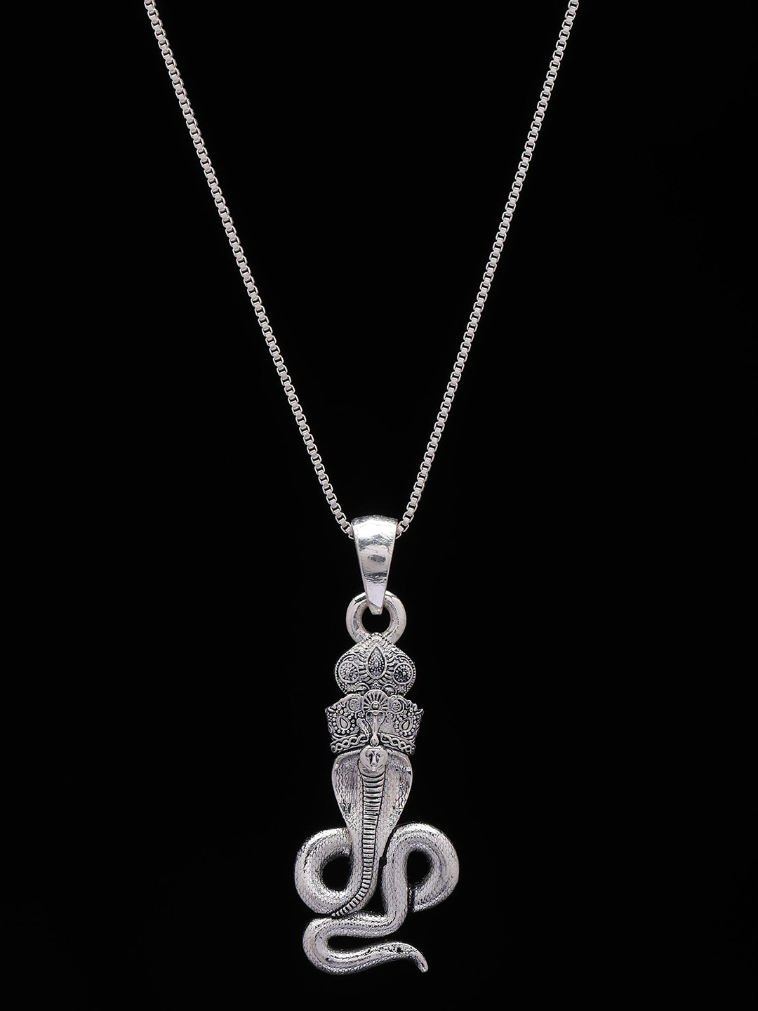 Exotic India Unisex 925 Sterling Silver Goga Maharaj Folk Deity Pendant