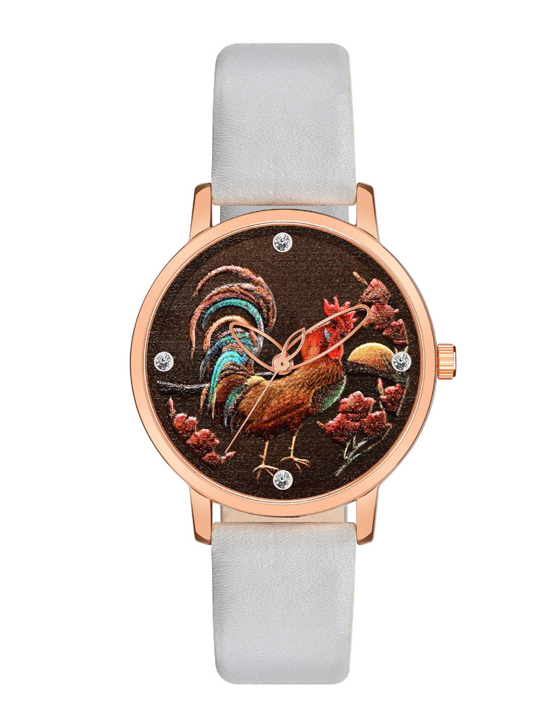 DOUBLERUN Women Dial & Leather Straps Analogue Multi Function Watch H05NMT-366