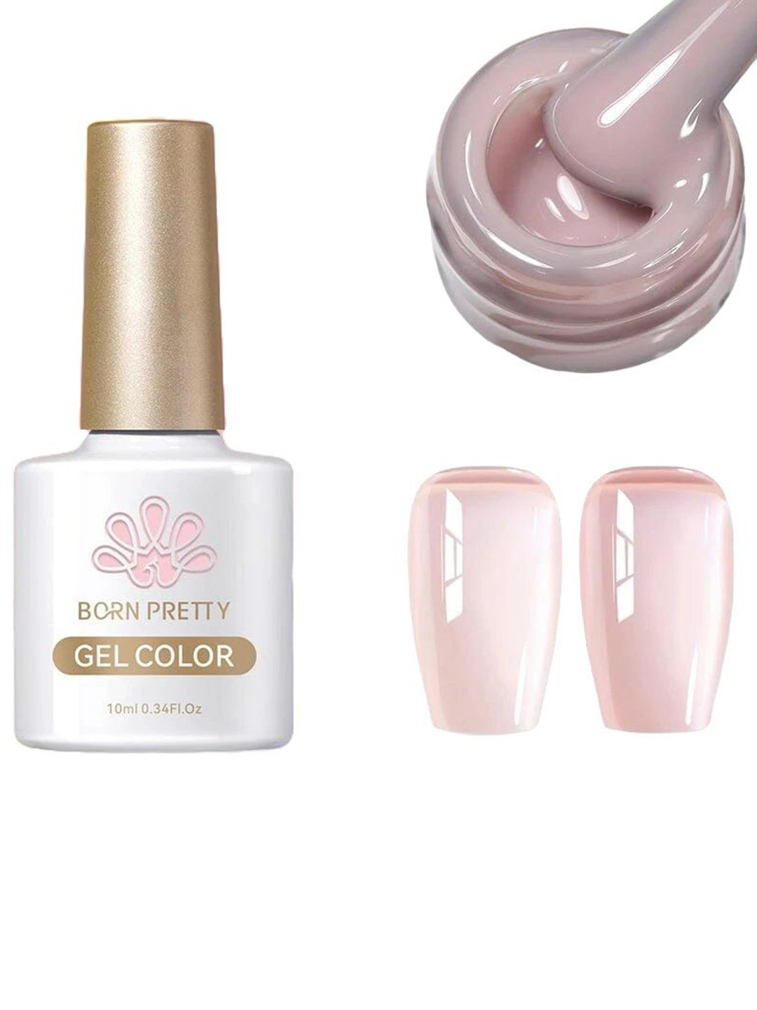 BORN PRETTY Translucent Long Lasting Jelly Gel Nail Polish - 10ml - JN082