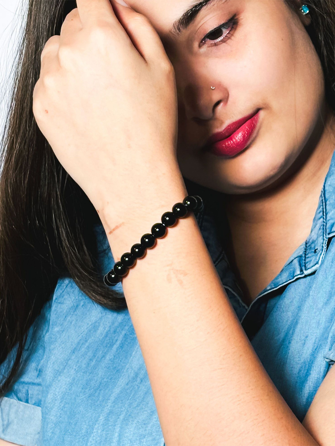 INARI SHINES Natural Black Obsidian Bracelet