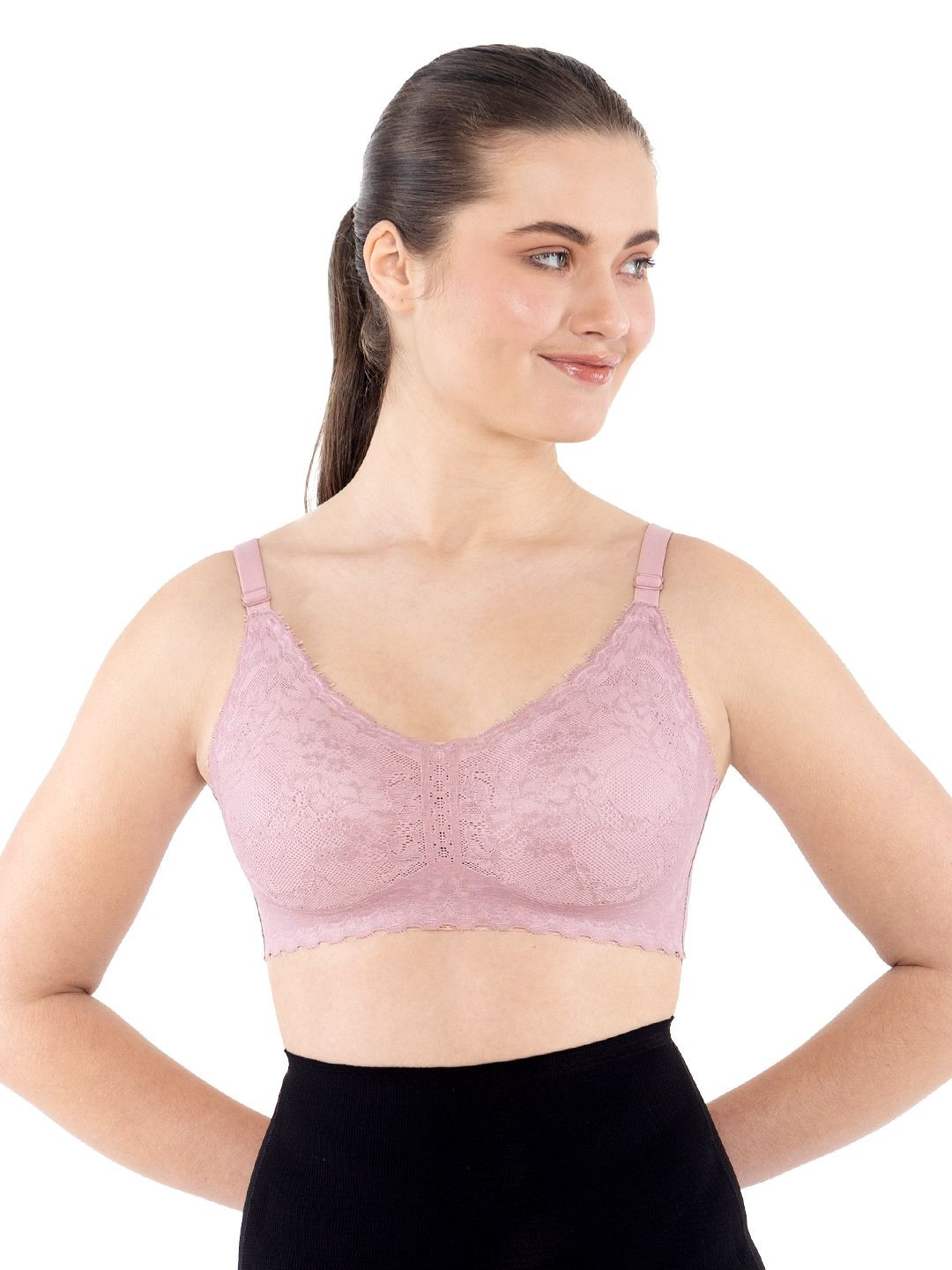 Dermawear Women Breezeology Front Lace Soft Padded Bra
