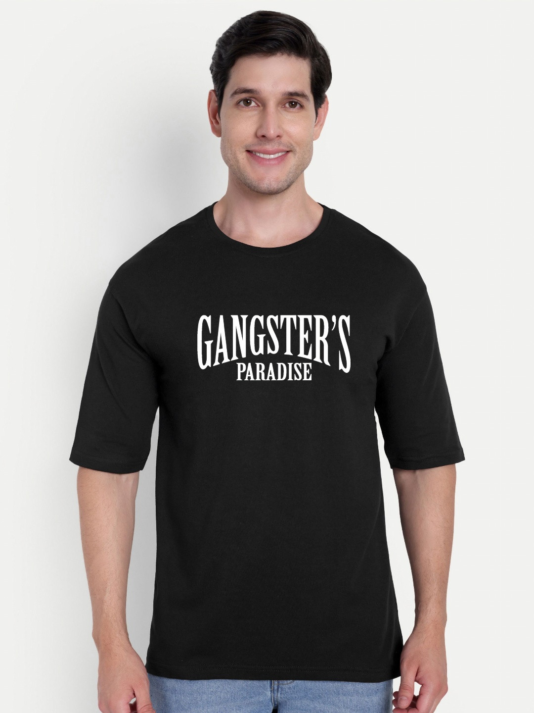 BENNY BROOKS Men's Casual Typography Round Neck T-shirt