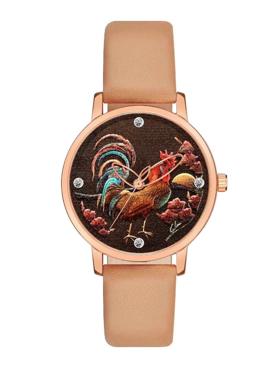 DOUBLERUN Women Dial & Leather Straps Analogue Multi Function Watch H05NMT-367