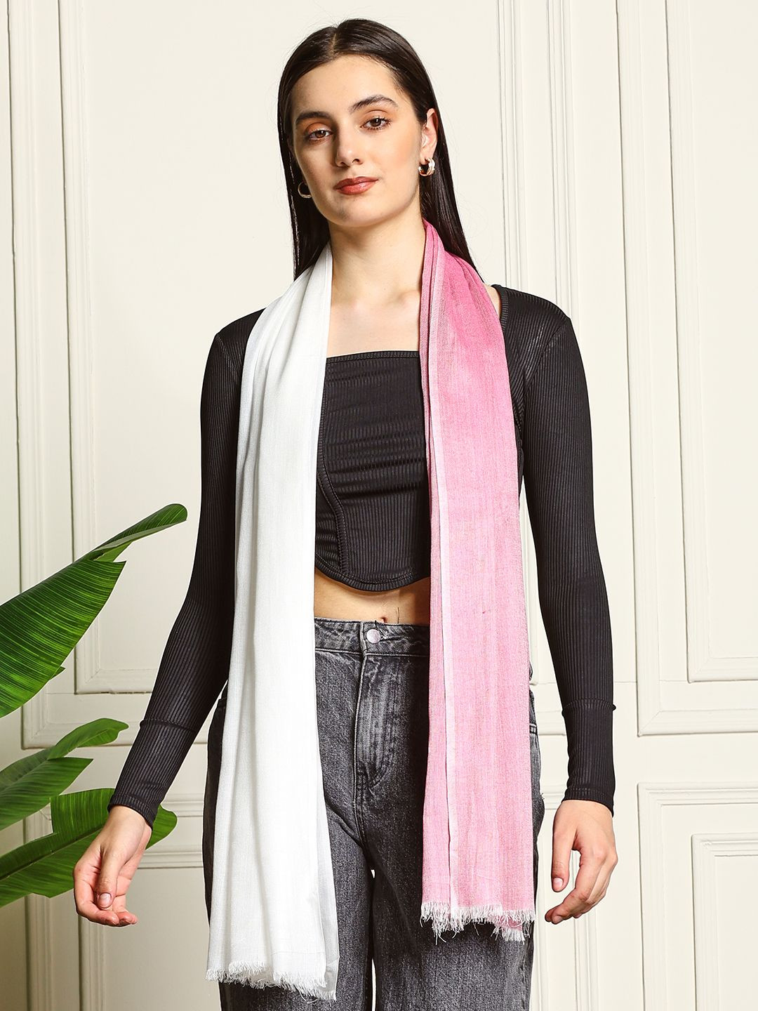HANDICRAFT PALACE Women Ombre Viscose Rayon Tasseled Scarf