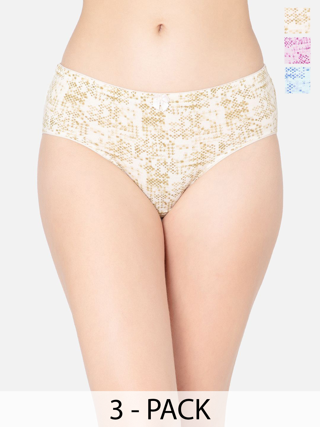 Lady Lyka Pack Of 3 Cotton Hipster Panties PREETY-SECRET-78A