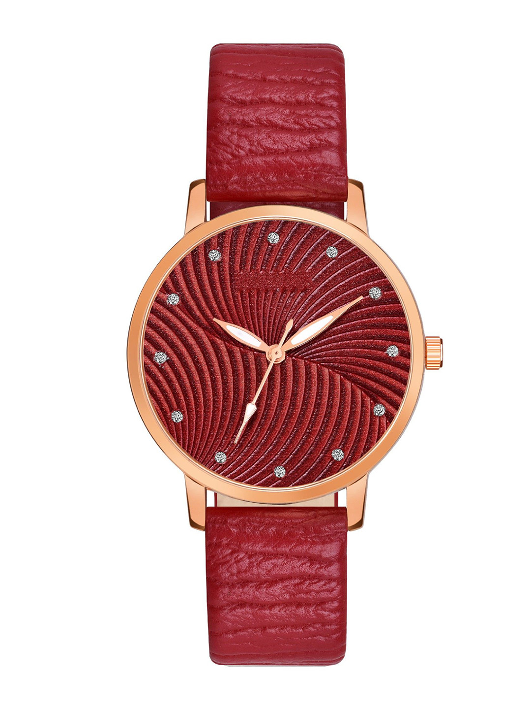 DOUBLERUN Women Dial & Leather Textured Straps Analogue Multi Function Watch H05NMT-384