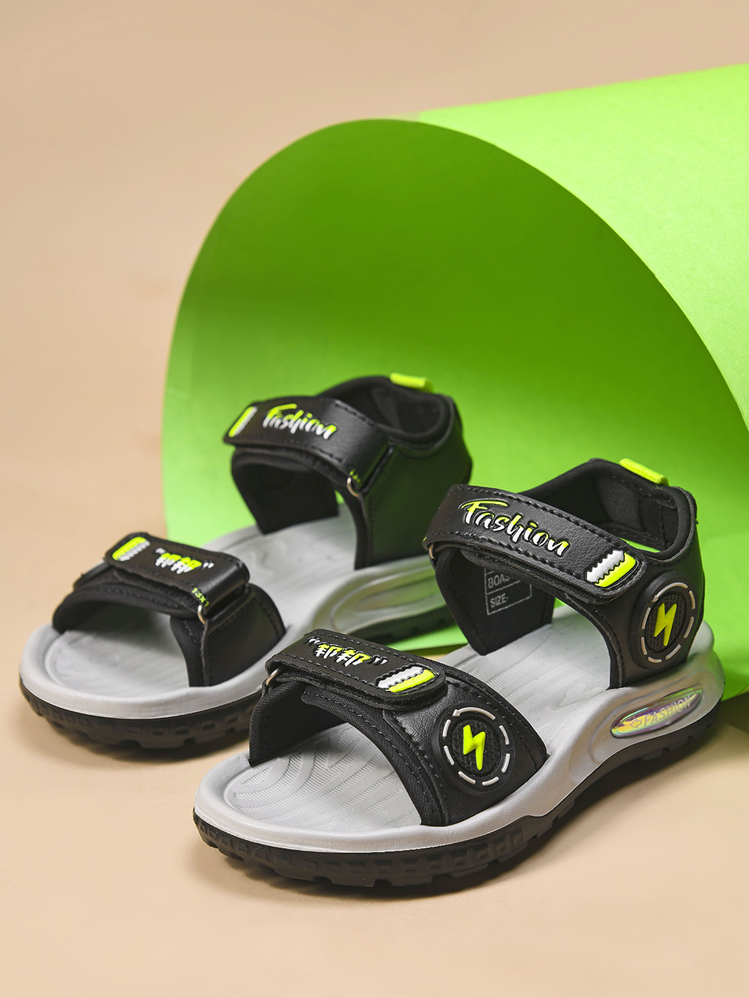 KATS Boys Patterned Velcro Sandals