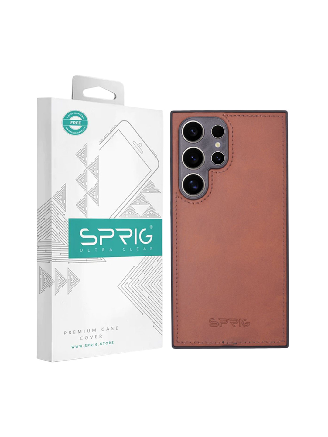 SPRIG Samsung Galaxy S24 Ultra Matte PU Leather Back Cover