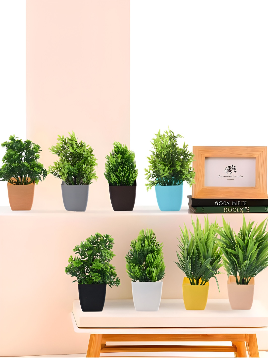 Myntra Elegant Homes White 8 Pieces Artificial Plant With Pot