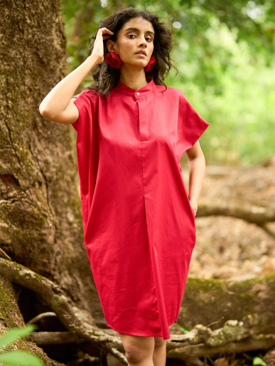 Dash and Dot Women Red Shirt Dress