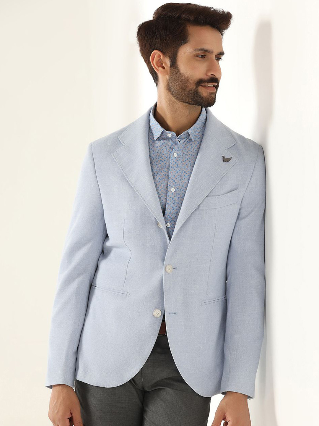 Blackberrys Formal Textured Single Breasted Blazer