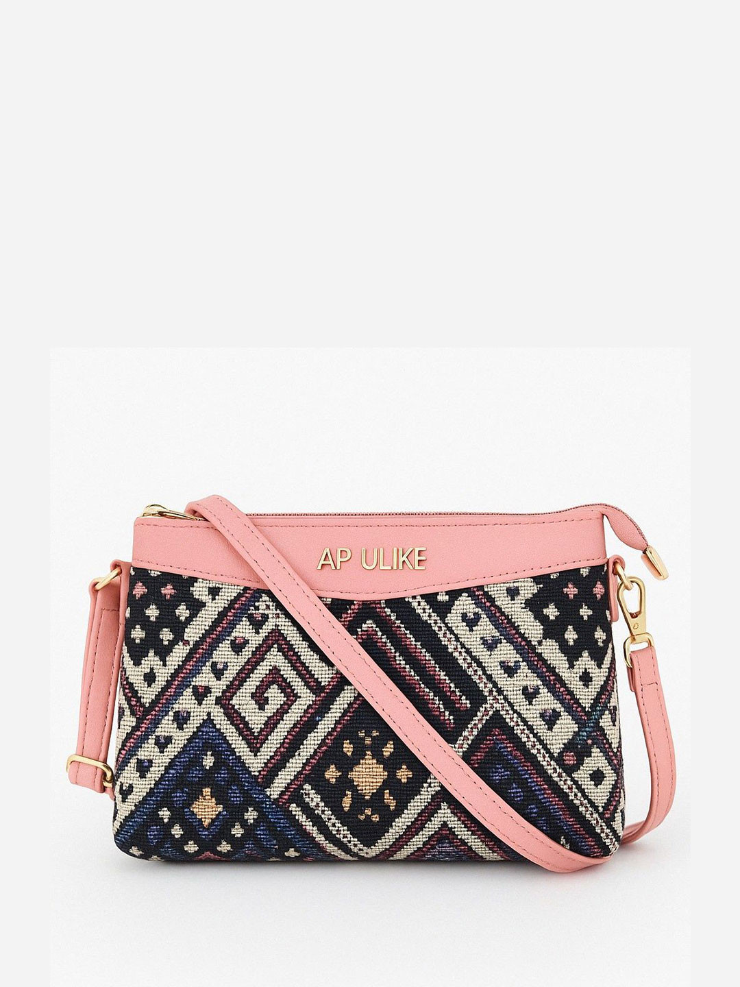 Ap ulike Women Geometric Printed Structured Sling Bag
