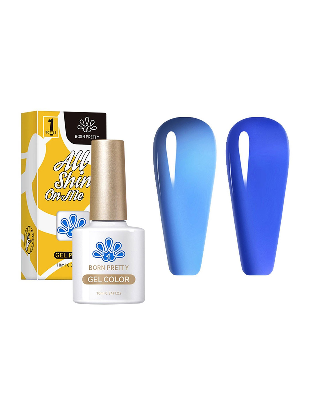 BORN PRETTY Translucent Long Lasting Jelly Gel Nail Polish - 10ml - Blue JN043