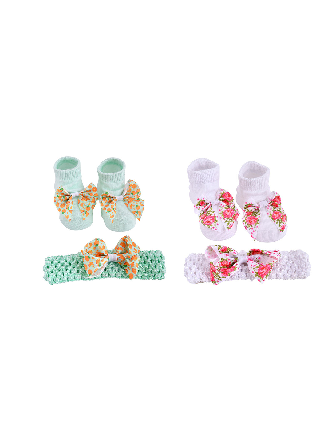 SHOP FRENZY Newborn girls bootie with headband (0-3 Months)