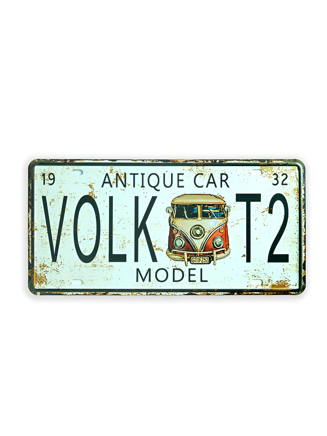 eazy wagon Number Plates wall sign - Volkwagen T2 Metal Rusty Hall Signs and Plaques-6In