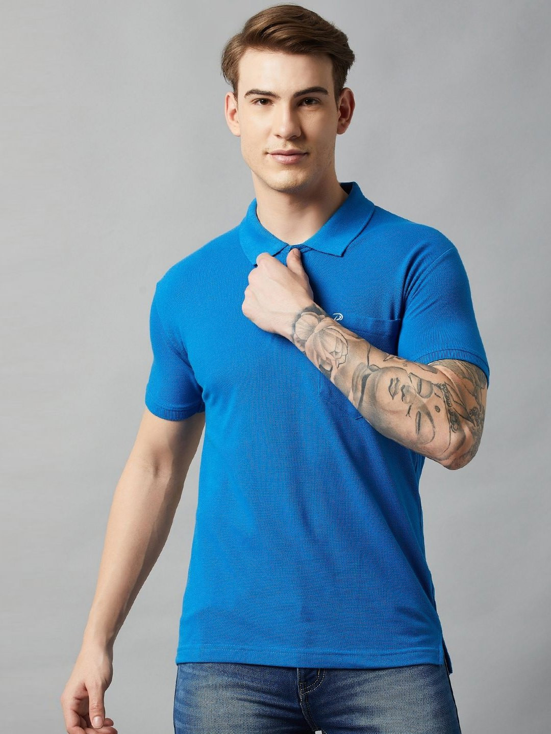 MOUNTAIN COLOURS Polo Collar Pockets Regular Fit T-shirt