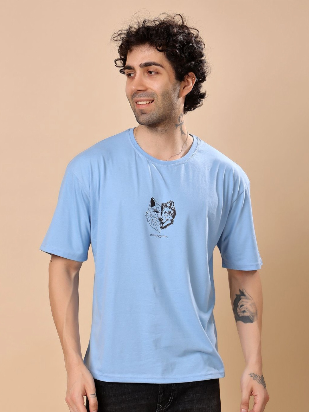 Louis Bayrad Men Animal Printed X-Dry Soft T-shirt