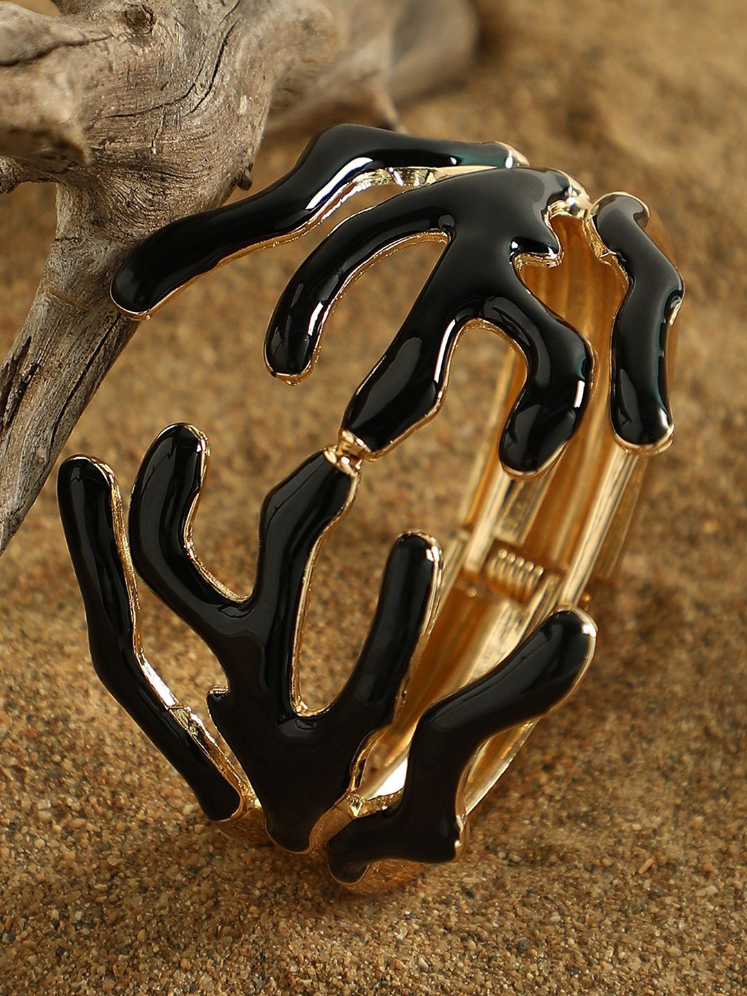 SOHI The Rameau Gold-Plated Cuff Bracelet