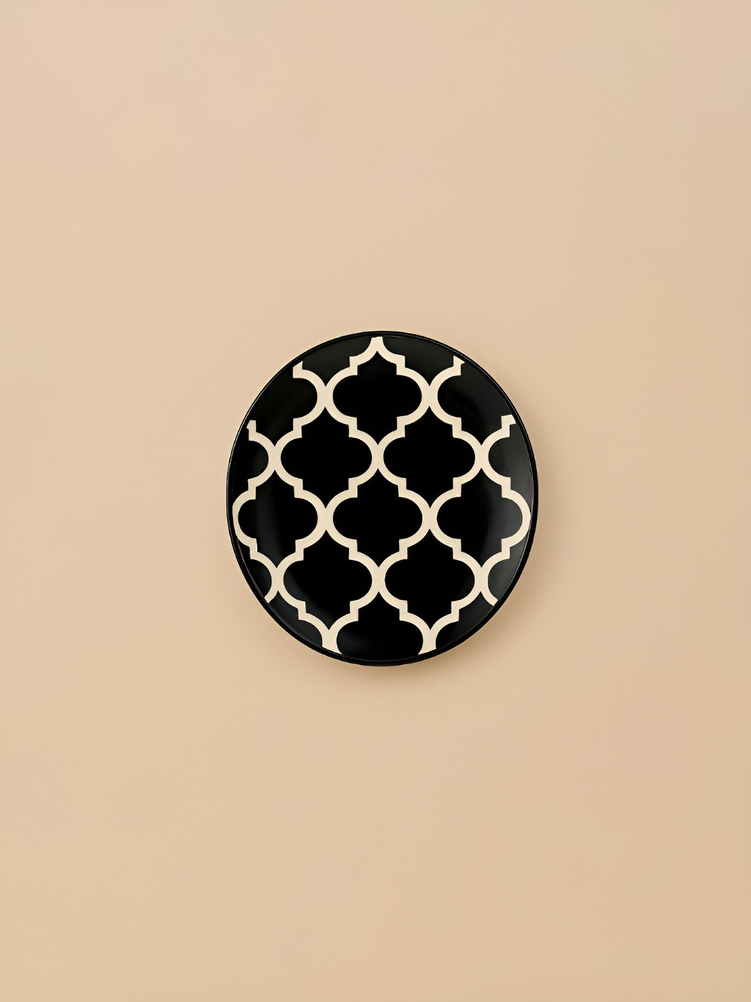 Myntra Elegant Homes Black And White Ethnic Motifs Printed Ceramic Glossy Plates