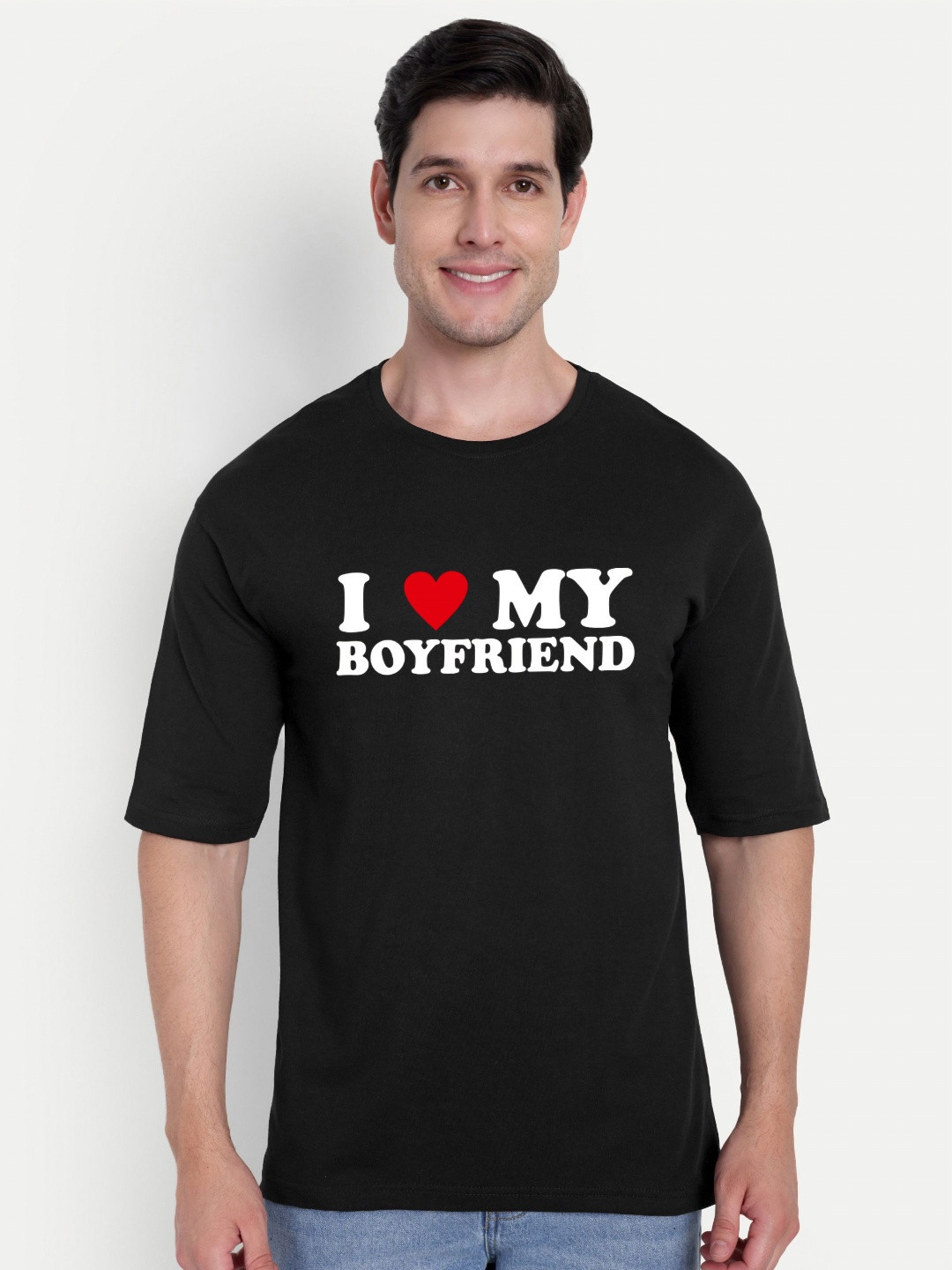 BENNY BROOKS Boyfriend Printed Applique Oversized T-shirt
