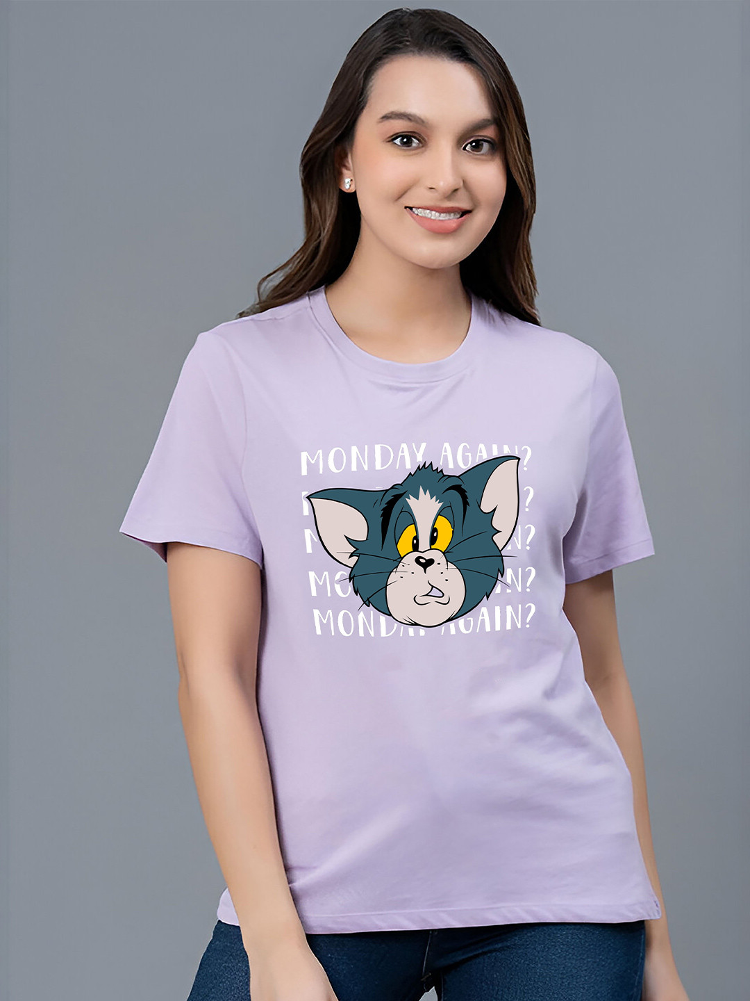 Jack Paris Men Tom & Jerry Graphic Printed Cotton T-shirt