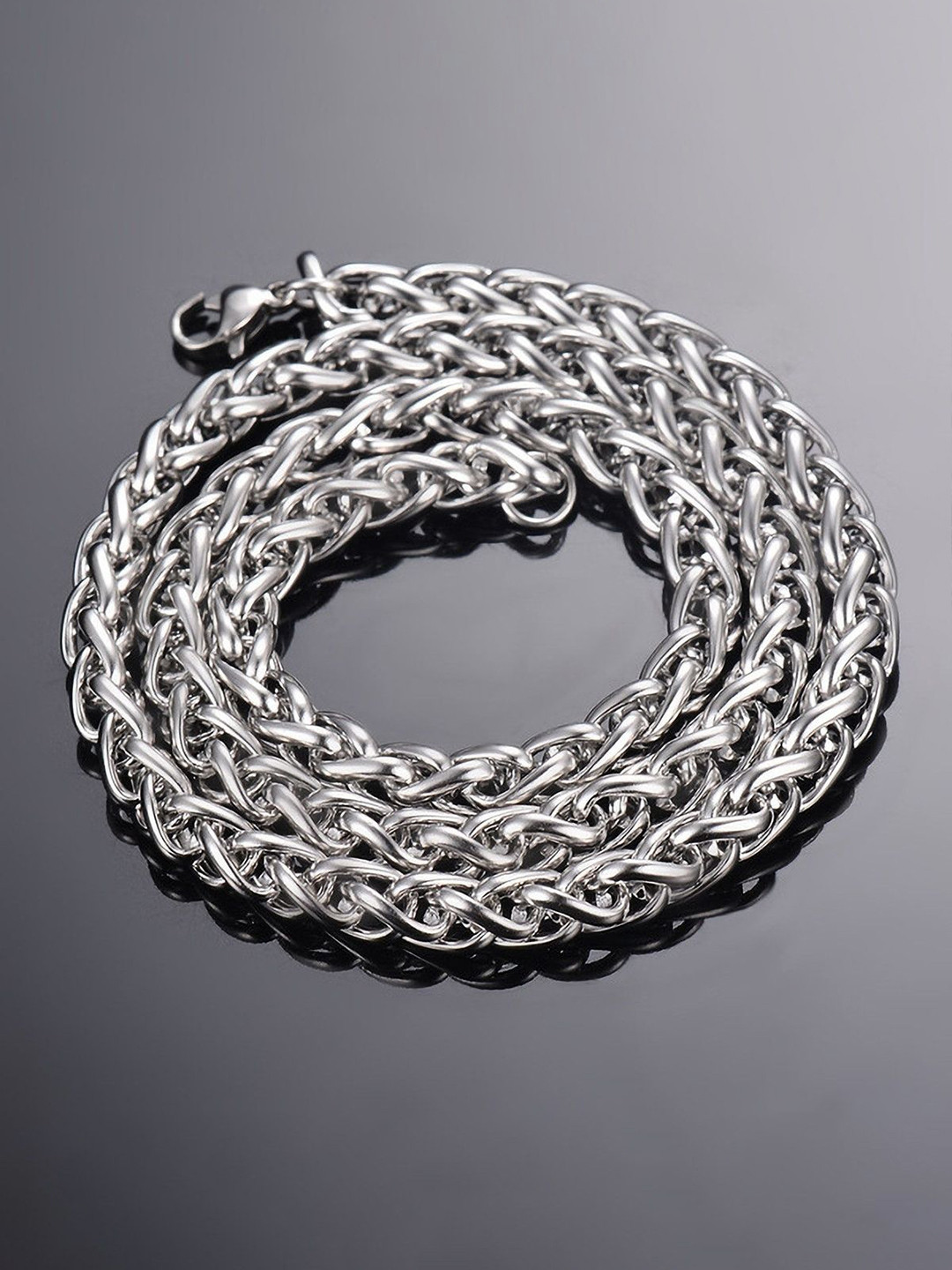 The Roadster Lifestyle Co. Men Silver-Plated Stainless Steel Stylish Design Chain