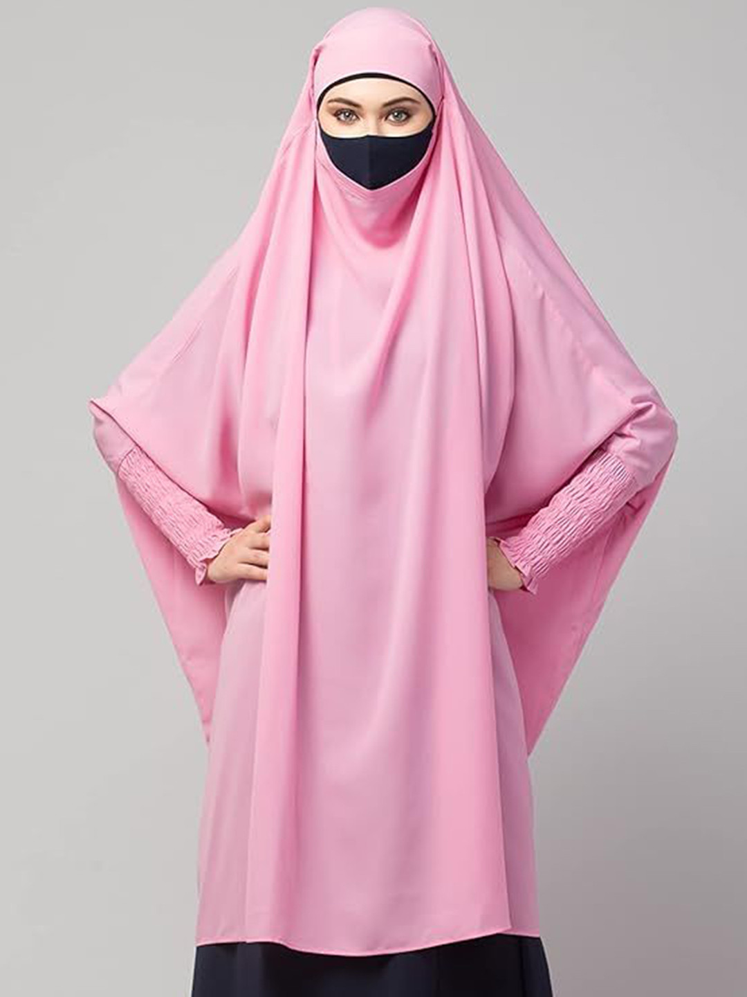 BASHARIYA Full-Size Khimar Hijab With Adjustable Mouthpiece