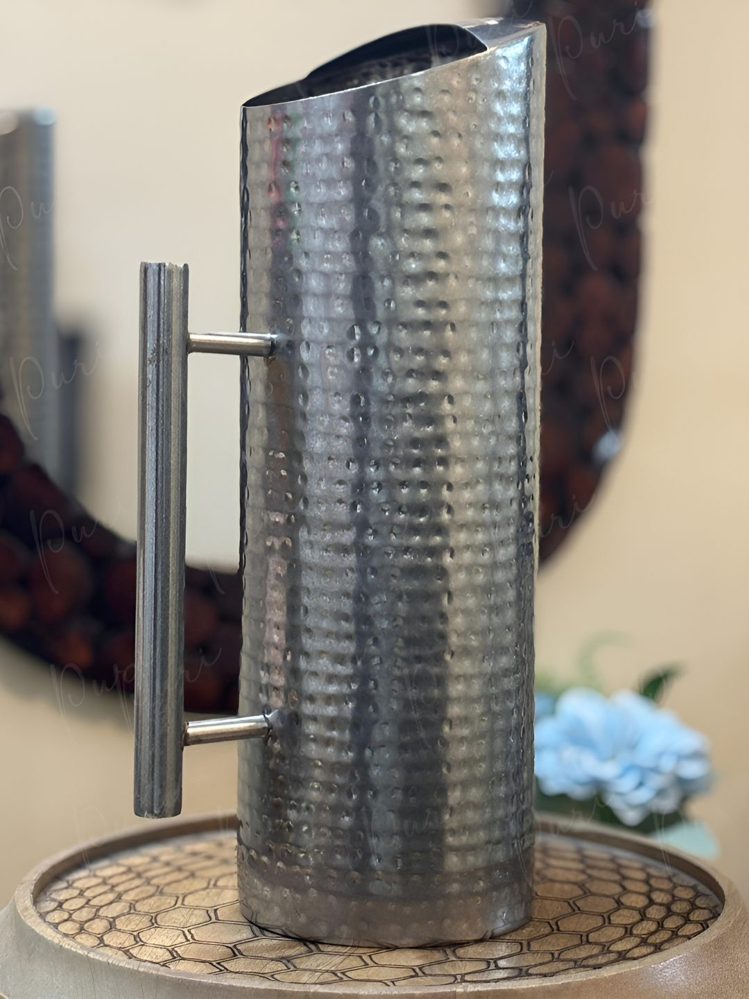 PURI Stainless Steel Water Jug Hammered-Vintage Finish 2.2 Liter