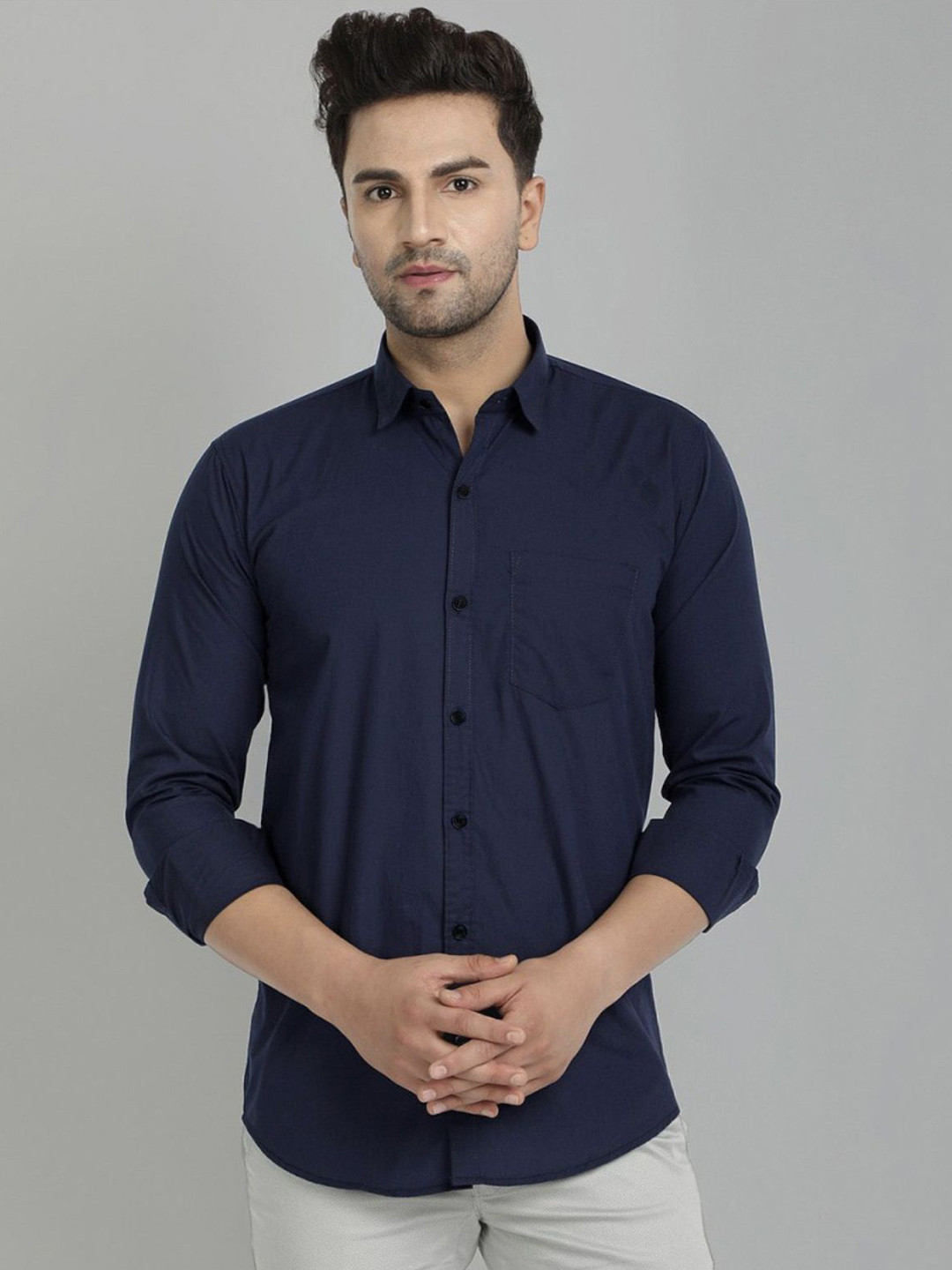 TIGER SNAKE Spread Collar Long Sleeves Comfort Shirt