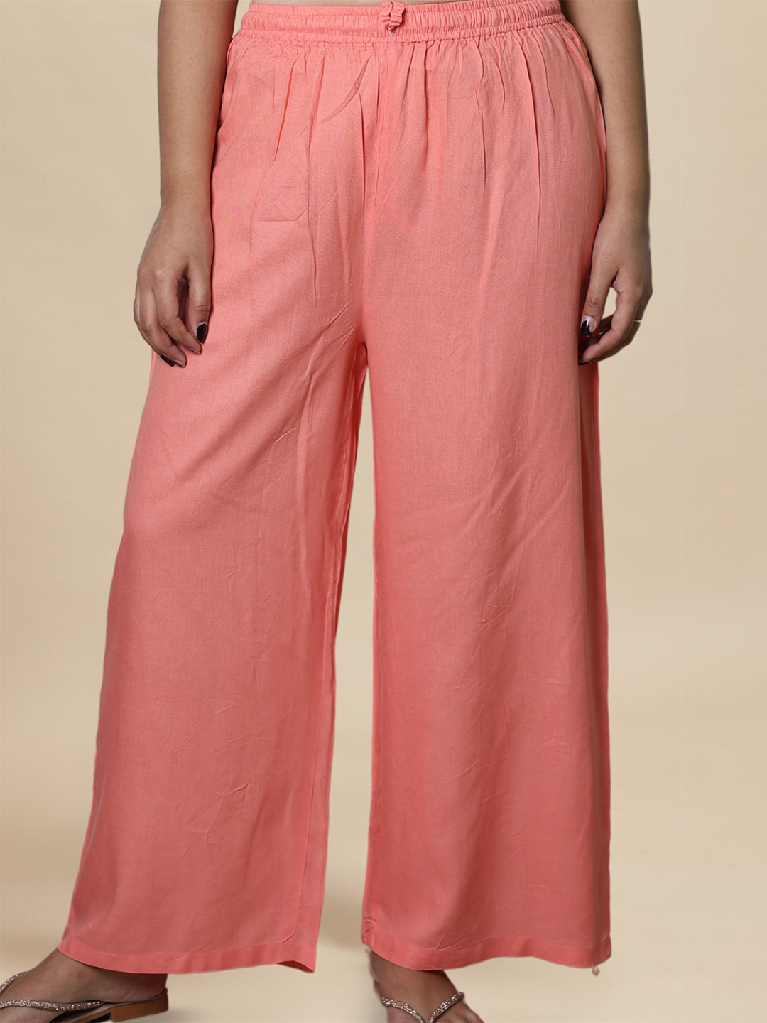 myplusfashion Women Plus Size and Regular Size Wide Leg Palazzos