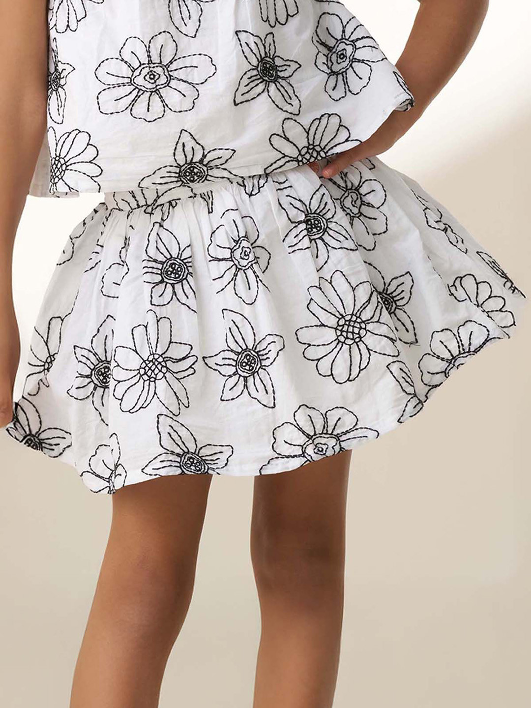 Angel & Rocket Girls Embroidered Woven Skort